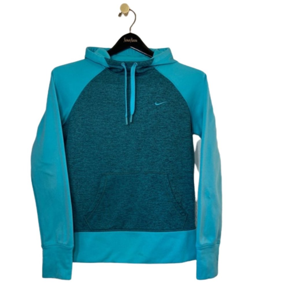 Nike Therma-Fit Hoodie Women’s Medium Blue Sweatshirt Long Sleeve Blue Pullover